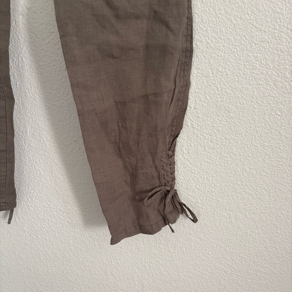 NWT Joie Women's Size 0 Green Telutci Cargo 100% Linen Pants - Picture 6 of 6